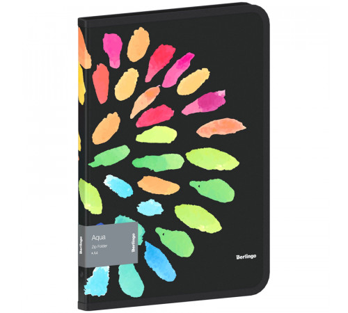 Папка на молнии Berlingo "Aqua" А4, 600мкм, с рисунком