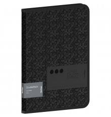 Папка на молнии Berlingo "DoubleBlack" А4, 600мкм, черная, с рисунком