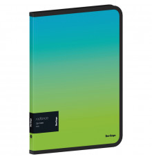 Папка на молнии Berlingo "Radiance" А4, 600мкм, голубой/зеленый градиент, с рисунком