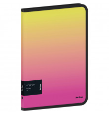 Папка на молнии Berlingo "Radiance" А4, 600мкм, желтый/розовый градиент, с рисунком