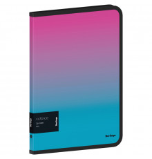 Папка на молнии Berlingo "Radiance" А4, 600мкм, розовый/голубой градиент, с рисунком