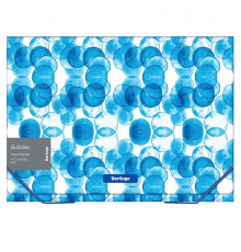 Папка на резинке Berlingo "Bubbles" А4, 600мкм, прозрачная, с рисунком