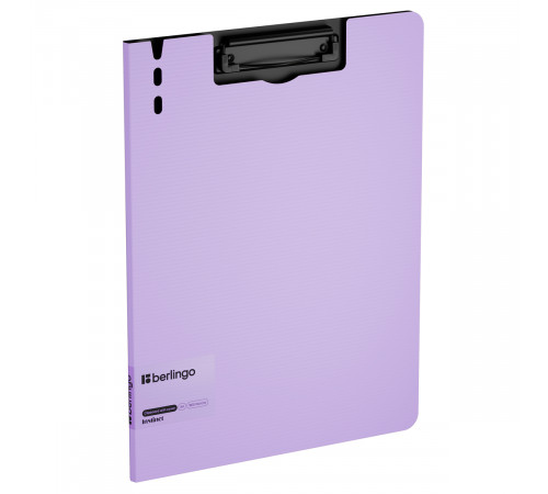 Папка-планшет с зажимом Berlingo "Instinct" А4, пластик (полифом), лаванда/черный