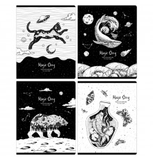 Тетрадь 48л., А5, клетка BG "Magic story", выб. лак