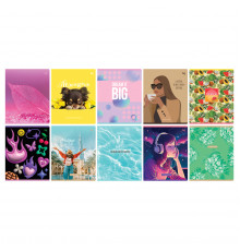 Тетрадь 48л., А5, клетка BG "Mix-10. Девочки", эконом