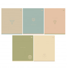 Тетрадь 48л., А5, клетка BG "Nature", soft-touch ламинация