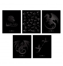 Тетрадь 48л., А5, клетка BG "Дракон", матовая ламинация, выб. лак