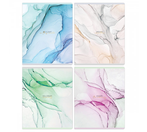 Тетрадь 48л., А5, клетка Greenwich Line "Marbler", матовая ламинация, тиснение фольгой, 70г/м2