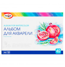 Альбом для акварели 40л., А4, на склейке Гамма "Классический", 180г/м2