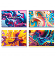 Альбом для рисования 24л., А4, на гребне BG "Радужные краски"