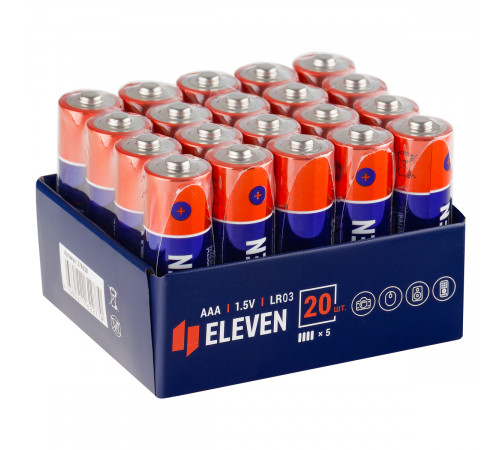 Батарейка Eleven AAA (LR03) алкалиновая, OS20