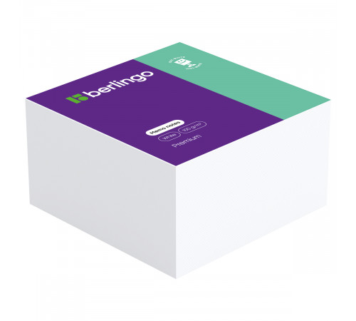 Блок для записи Berlingo "Premium" 9*9*4,5см, белый, 100% белизна