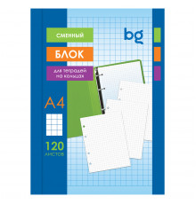 Сменный блок 120л., А4, BG, белый, пленка т/у, с вкладышем