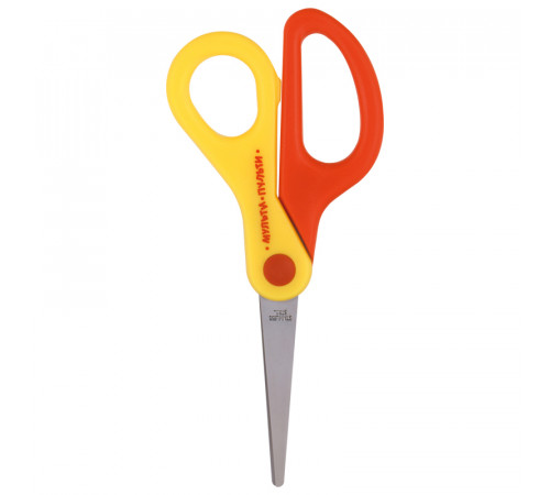 Ножницы детские Мульти-Пульти "Приключения Енота" 13,5см, с линейкой, ассорти, европодвес