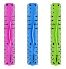 Линейка 15см Berlingo "Flexy", пластиковая, гибкая, ассорти, европодвес