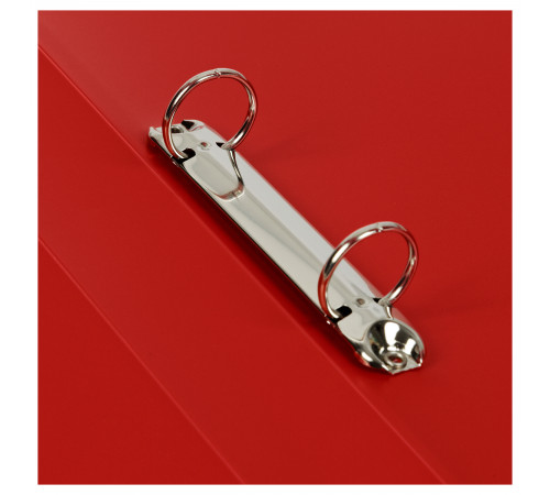 Папка на 2 кольцах СТАММ "Стандарт" А4, 40мм, 700мкм, пластик, красная