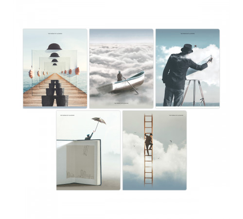 Тетрадь 48л., А5, клетка BG "Визуальный обман", матовая ламинация