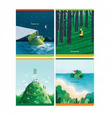 Тетрадь 48л., А5, клетка Greenwich Line "Find your way", "софт-тач" ламинация, 70г/м2