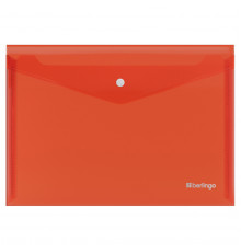 Папка-конверт на кнопке Berlingo "No Secret", А4, 200мкм, красная