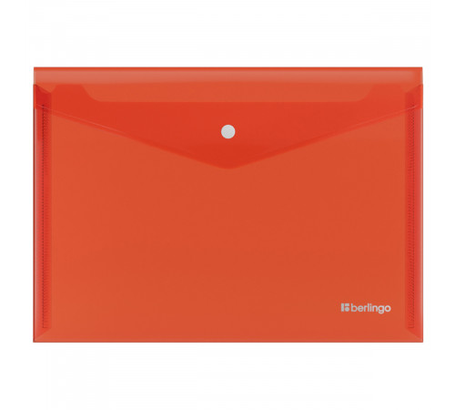 Папка-конверт на кнопке Berlingo "No Secret", А4, 200мкм, красная