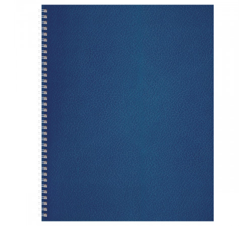 Тетрадь 96л., А5, клетка на гребне BG, бумвинил, синий