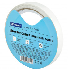 Клейкая лента двусторонняя OfficeSpace, 12мм*10м, бумажная основа