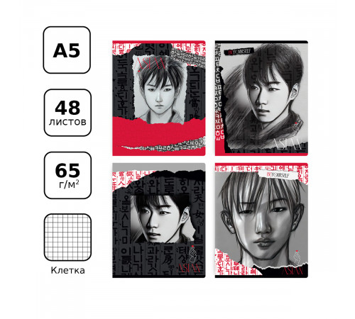 Тетрадь 48л., А5, клетка BG "Boy oyself"