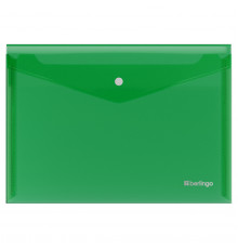 Папка-конверт на кнопке Berlingo "No Secret", А4, 200мкм, зеленая